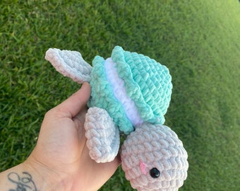 Mini Macaron Crochet Turtle| Turtle Plushie| Perfect Gift Idea