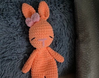 Handmade Crochet Bunny| Baby plushie toy| Lovie bunny