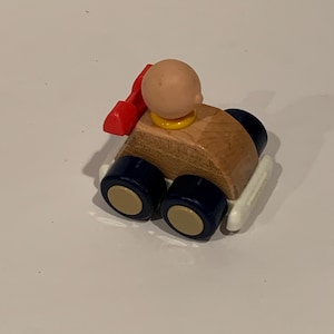 Playskool 1988 Wooden Race Car Driver Toy Vintage and in GREAT shape!