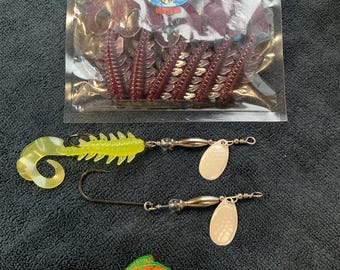 2 quantity Kamakazy Inline Bass Fishing Heavy Duty Spinner Lure 1/2 ounce
