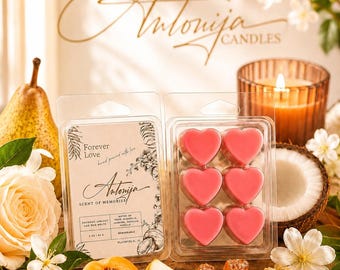 Strong Scented Beeswax Wax Melts: Heart Shaped Home Scents