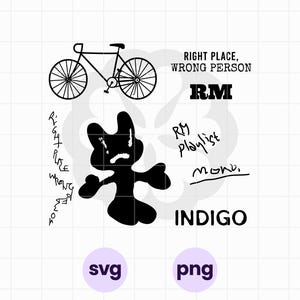 Ensemble RM SVG | png | Vecteur inspiré de la Kpop | Album K-pop SVG pour Cricut