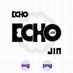 Echo SVG-Titel | png | Kpop-inspirierter Vektor | K-Pop SVG für Cricut