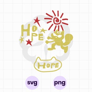 Sunshine HOPE SVG | png | Hobicore Inspired Stickers | World Tour 2025