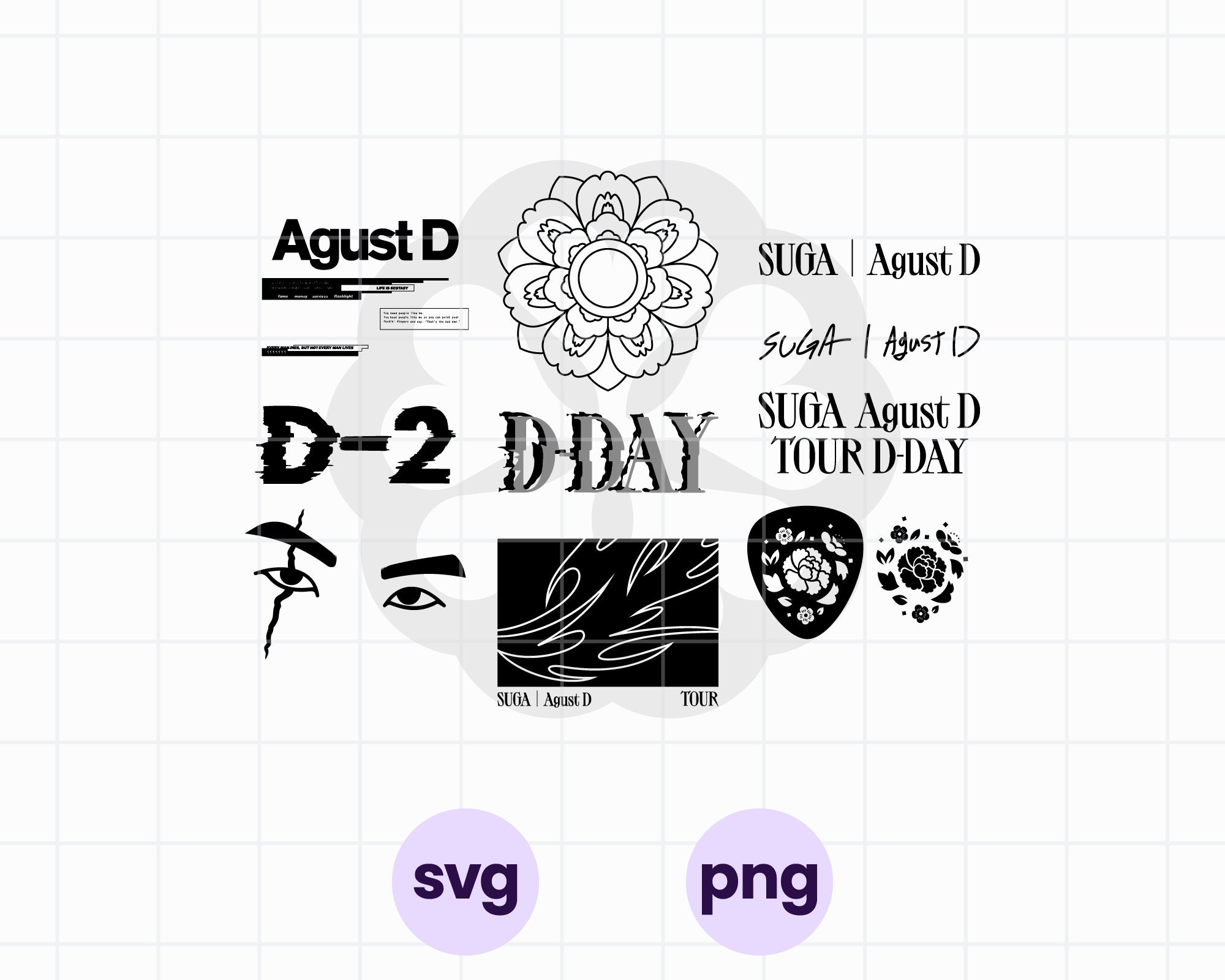 D SVG Bundle | Png | Kpop Movie Merch Design | World Tour