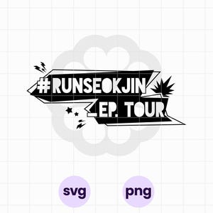 Esegui titolo SVG | png | Vettore ispirato al tour Kpop | SVG K-pop per Cricut