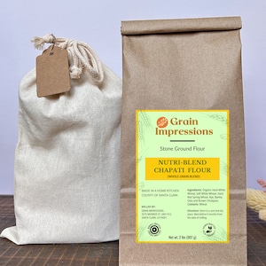 Organic Multigrain Flour for Flatbreads - High Protein & Fiber | Fresh Milled | Stone Ground | 100% Whole Grain