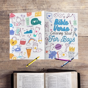 Bible Verse Coloring Book for Boys and Girls Gift Under 20 Stocking Stuffer Gift Coloring Book Christmas Gift for Her Christmas Gift for Him