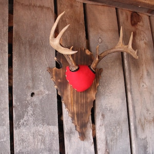 Arrowhead Shaped Deer Antler Mounting Plaque