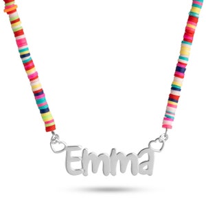 Girl Name Necklace in Sterling Silver Name Necklace For Girls Little Girl Name Necklace Children Nameplate Necklace Gift Kids Jewelry