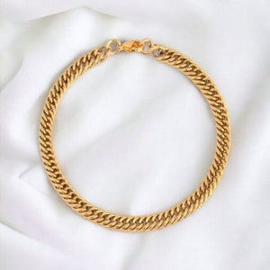 Pulseira de ligação cubana para homens minimalista pulseira de corrente de ouro jóias masculinas pulseira de aço inoxidável para homem namorado presente marido presente