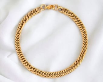 Cuban link Bracelet For Men Minimalist Men's Gold Chain Bracelet Men's Jewelry Stainless Steel Bracelet For Men Boyfriend Gift Husband Gift
