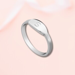 Dainty Initial Ring Initial Signet Ring Personalized Letter Ring Gift for Women Bridesmaid Gift Gift For Her Custom Letter Ring