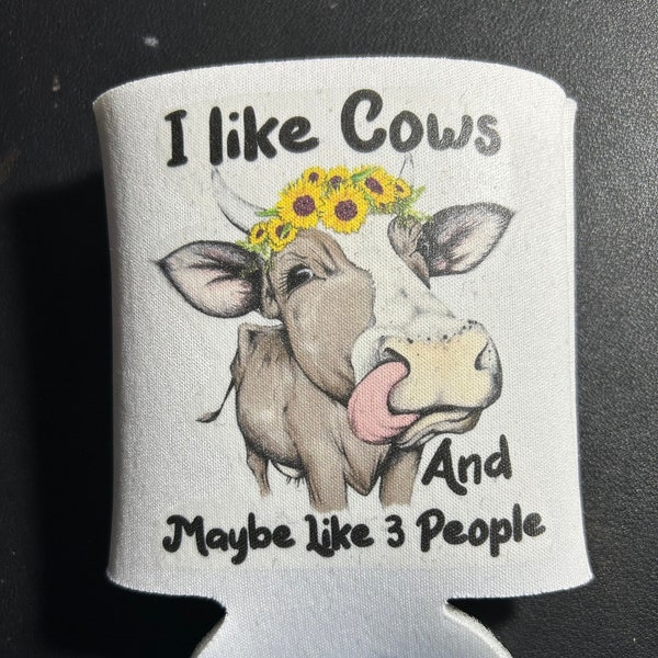 Custom Koozies, cows, koozie, funny, personalized, photos, sayings, drink can holders, wedding favors