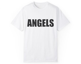 Camiseta minimalista Fan LOS ANGELES ANGELS - 100% algodón blanco