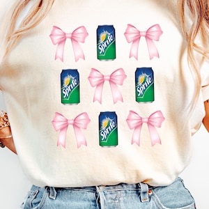 Coquette Bow Hoodie, Pink Collage Sweatshirt | Airlume Cotton | Unisex Sizes S-3XL, Sprite Soda Graphic