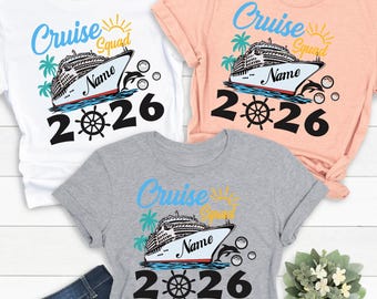 Personalized Cruise Squad 2026 Shirt, Tropical Ship Family Vacation Tee