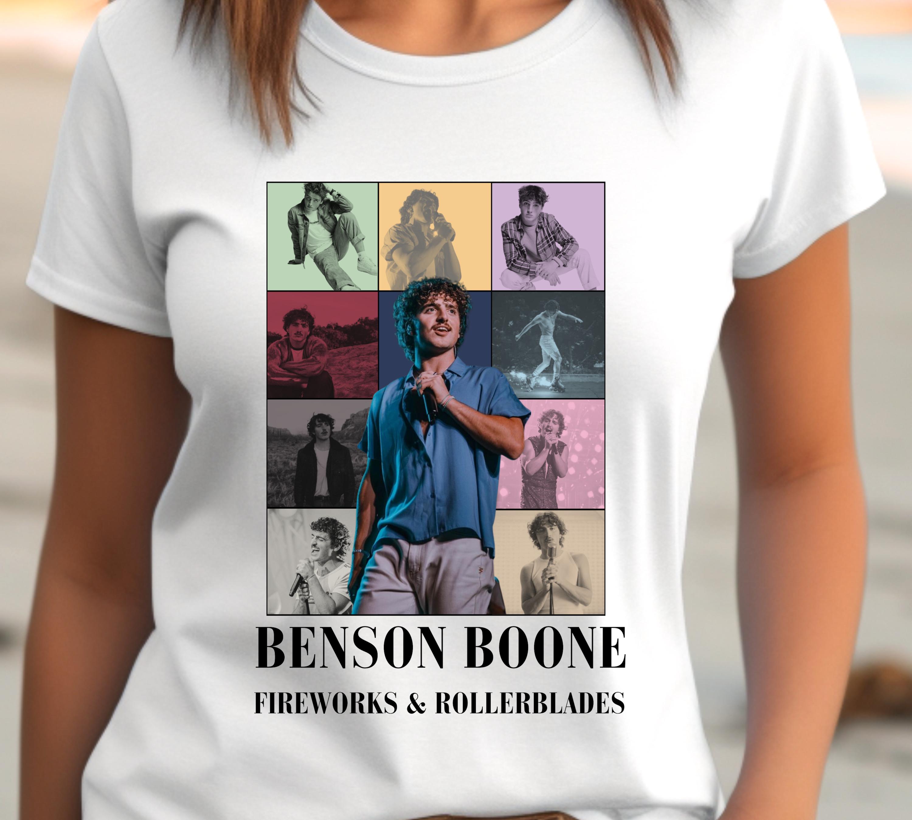 Benson Boone fireworks & rollerblades Tour Vintage Shirt, Gift For Fan Unisex t-shirt youth, Tour Album 2025 Concert