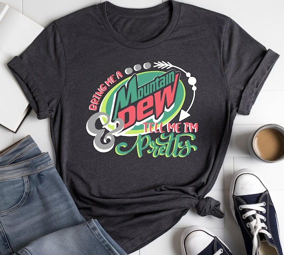 Mountain Dew Vintage Logo Shirt, Ring-Spun Cotton Unisex Tee