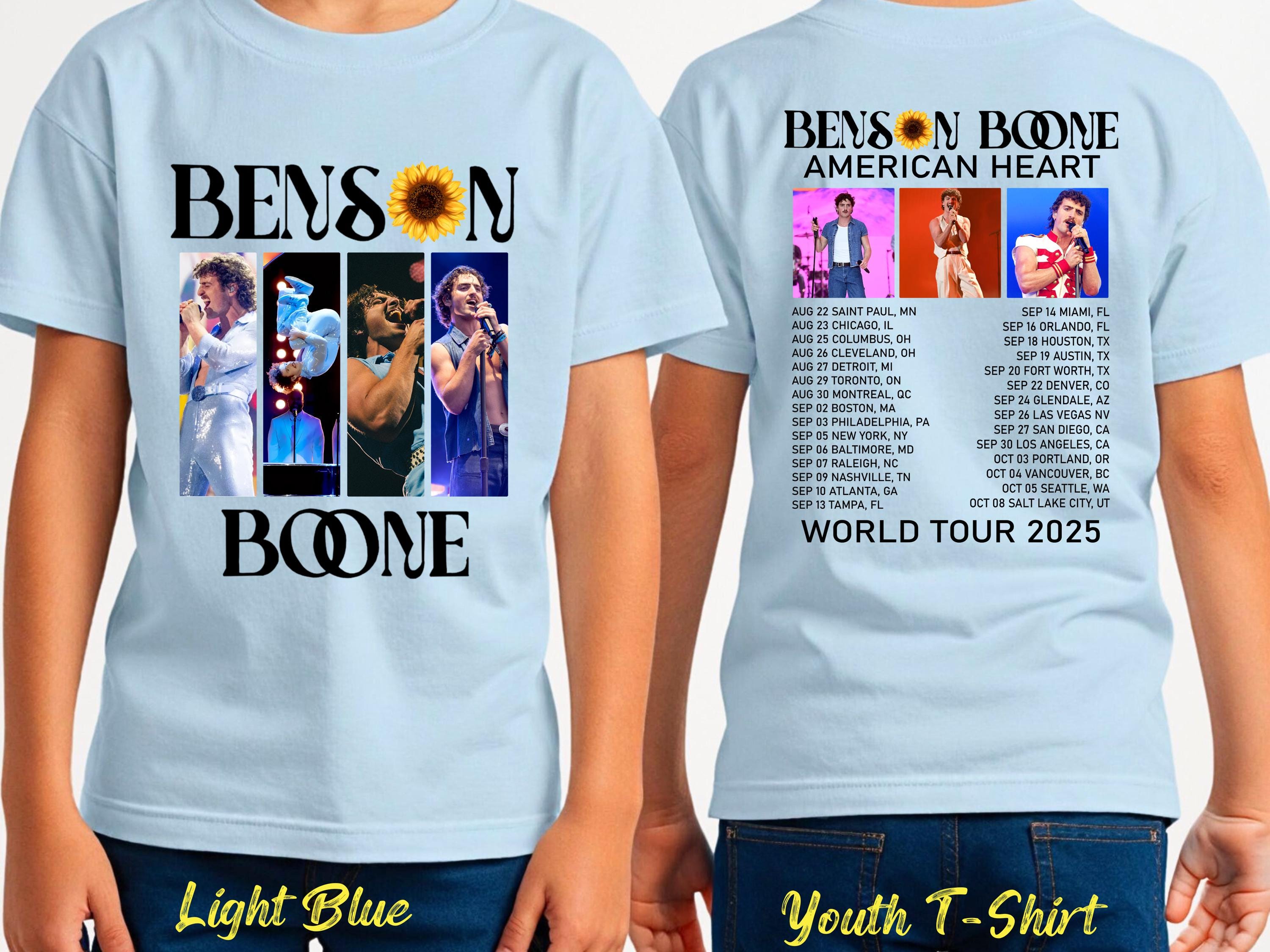 Benson Boone fireworks & rollerblades Tour Vintage Shirt, Gift For Fan Unisex t-shirt youth, American Heart World tour Album 2025 shirt
