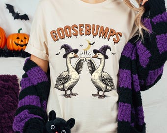 Goosebumps Tee, Cute Pastel Spooky Animal Pun Shirt | Unisex Ring-Spun Cotton | Adult, Youth, Toddler