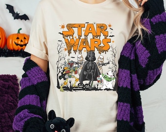 Star Wars Tee, Spooky Darth Vader Skeleton Design, Halloween Parody Shirt | Cotton Blend | Adult Youth Toddler Baby
