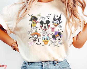 Comfort Colors Tee, Retro Halloween Mouse Graphic, Spooky Austin Design | Garment-Dyed Cotton | Unisex S-3XL, Moss Green