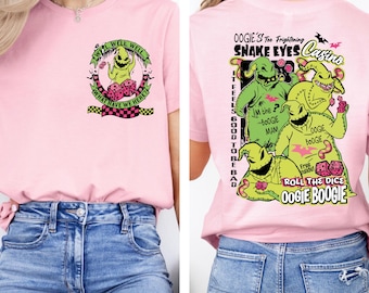Oogie Boogie, Retro Casino Villain Tee - DTF Printed Cotton Shirt | Unisex S-3XL, Halloween