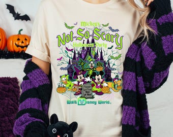 Disney Halloween, Not So Scary Castle T-Shirt | Ring-Spun Cotton, Family Sizes XS-5XL, Cute Spooky Graphic