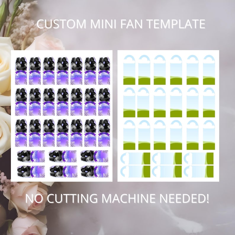 Mini Fan Party Favor Template: DIY Handheld Fans (digital Download) - Etsy