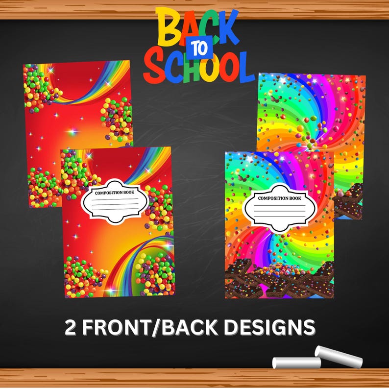 Canva Notebook Mockup Bundle: Back to School Composition Notebook Cover ...