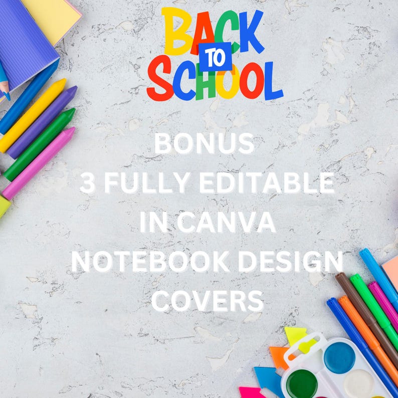 Canva Notebook Mockup Bundle: Back to School Composition Notebook Cover ...