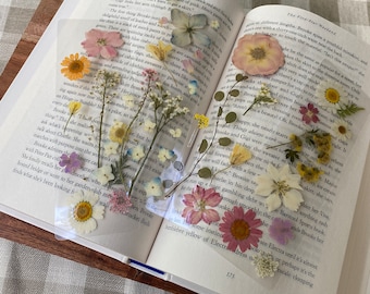 pressed flower bookmark | mystery bookmark | pressed wildflowers | handmade | bookmark for women | real flowers