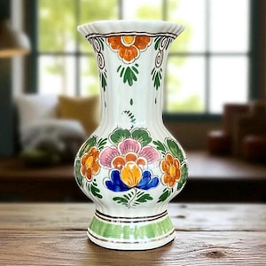 Delft Polychrome Vase - Etsy