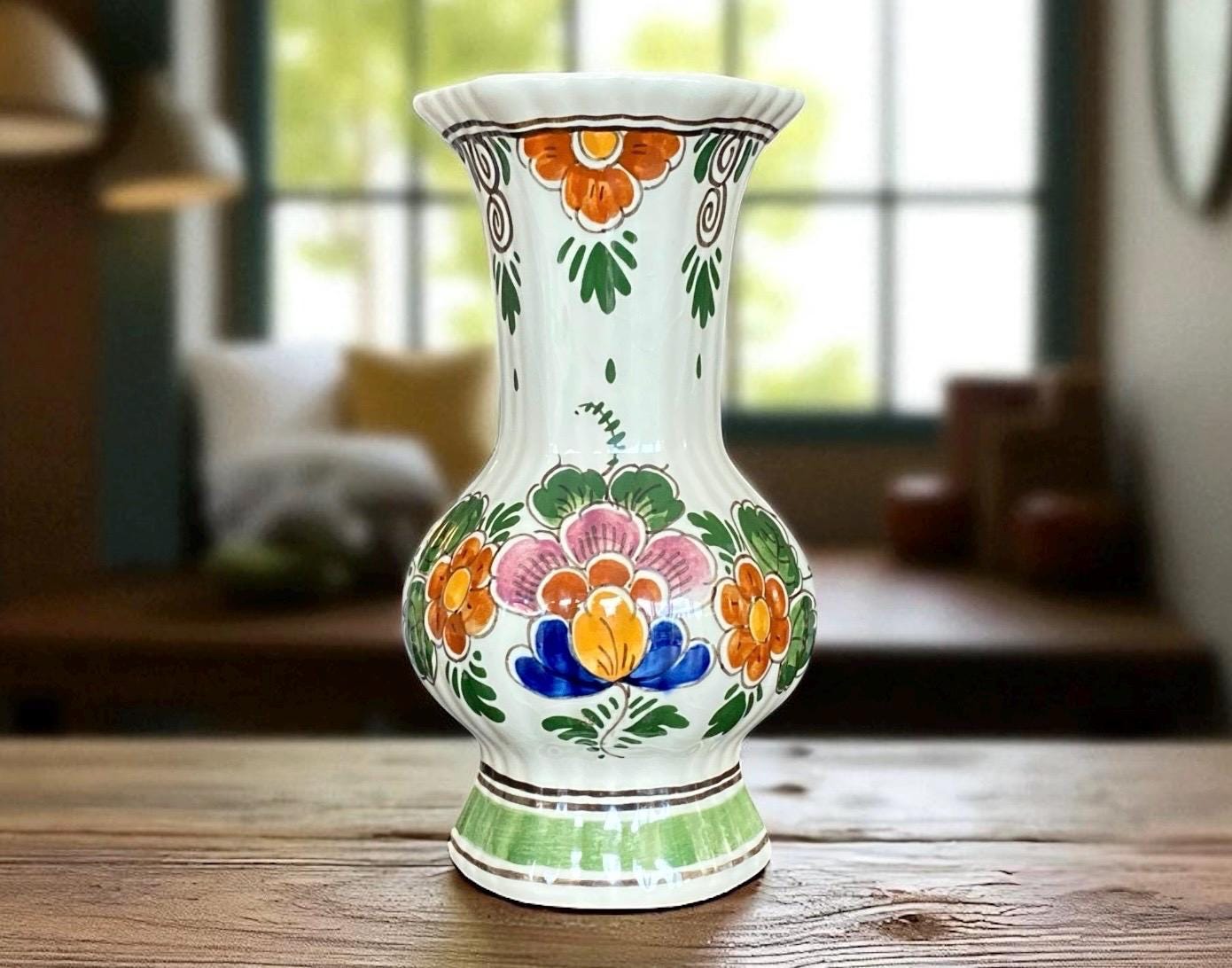 Delft polychrome ポット Delft polychrome ポット Vintage Dutch Delft Polychrome Multi