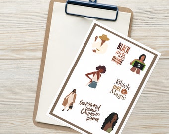 Melanin Poppin' Sticker sheet