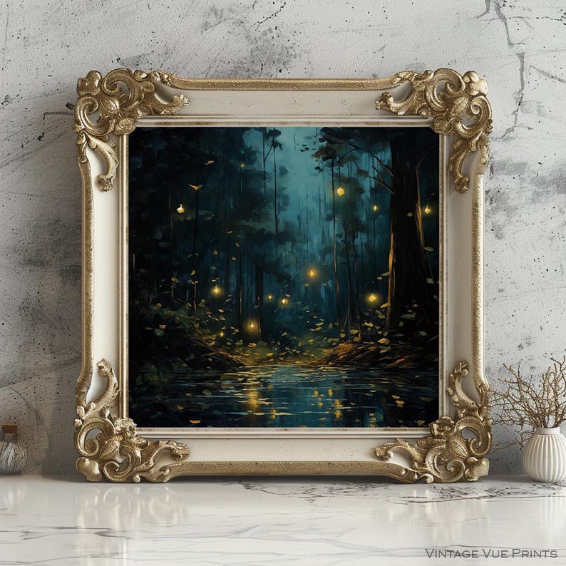 Forest of Dreams Print Vintage Home Decor Printable Wall Art for Cozy