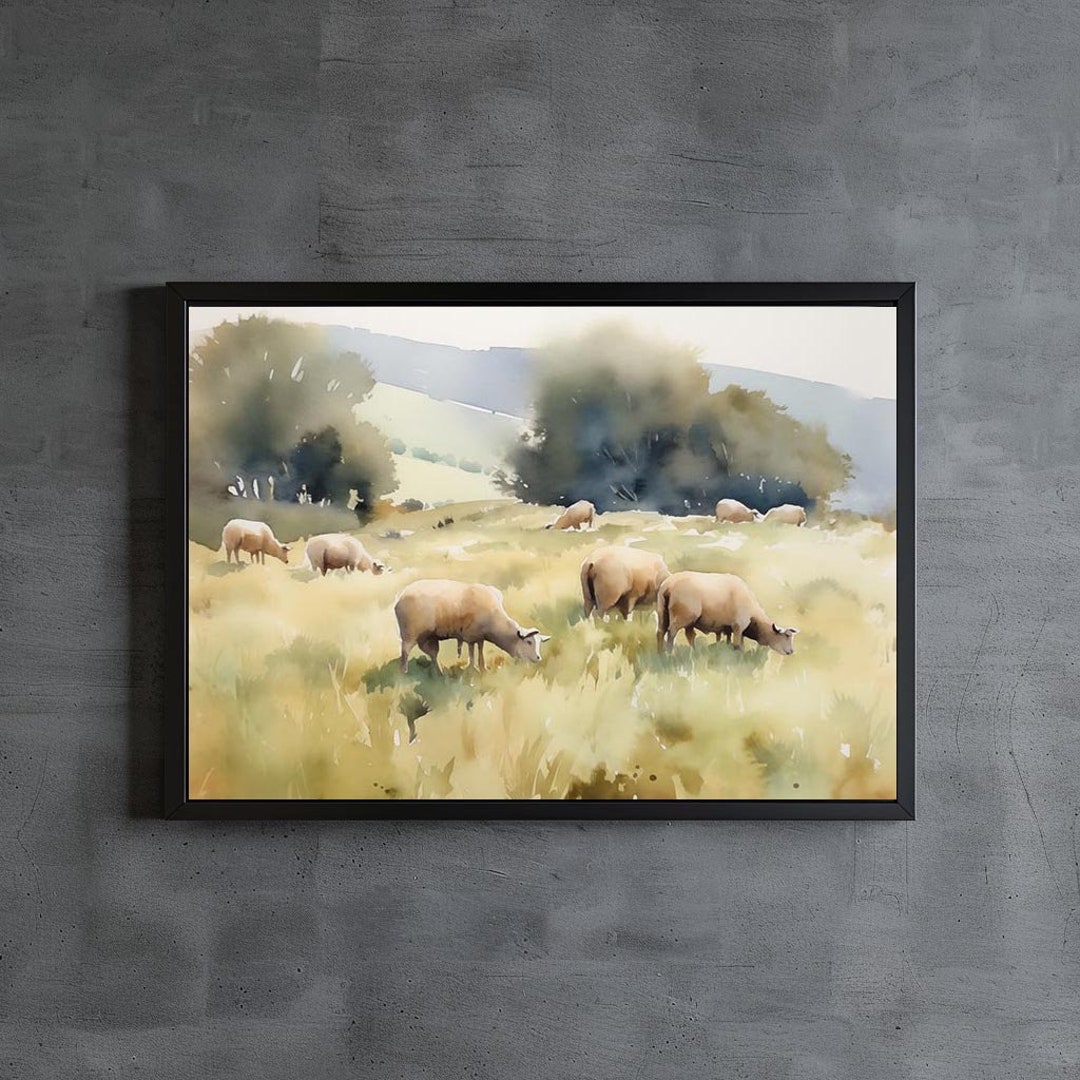 Green Pastures Print | Vintage Home Décor | PRINTABLE #495 - Etsy