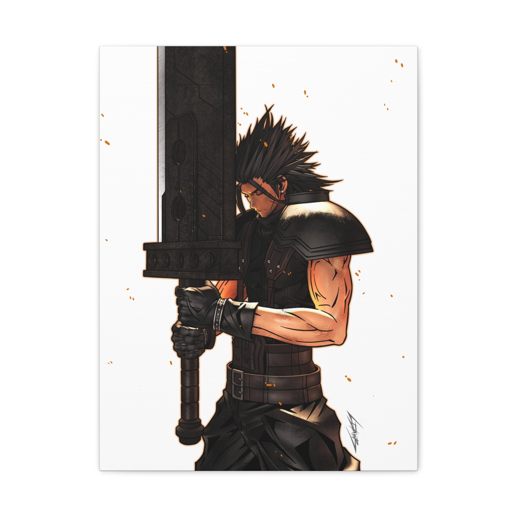 Zack Fair Art on Canvas | Zack Fair Canvas Art Piece | FF7 Wall