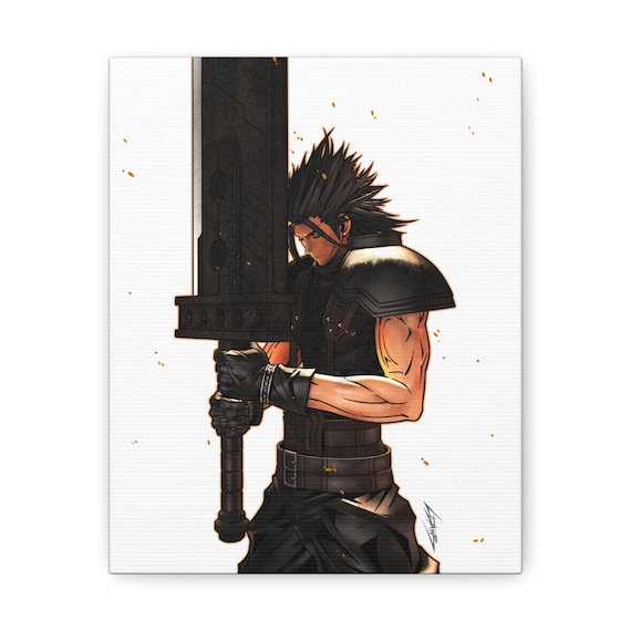 Zack Fair Art on Canvas | Zack Fair Canvas Art Piece | FF7 Wall