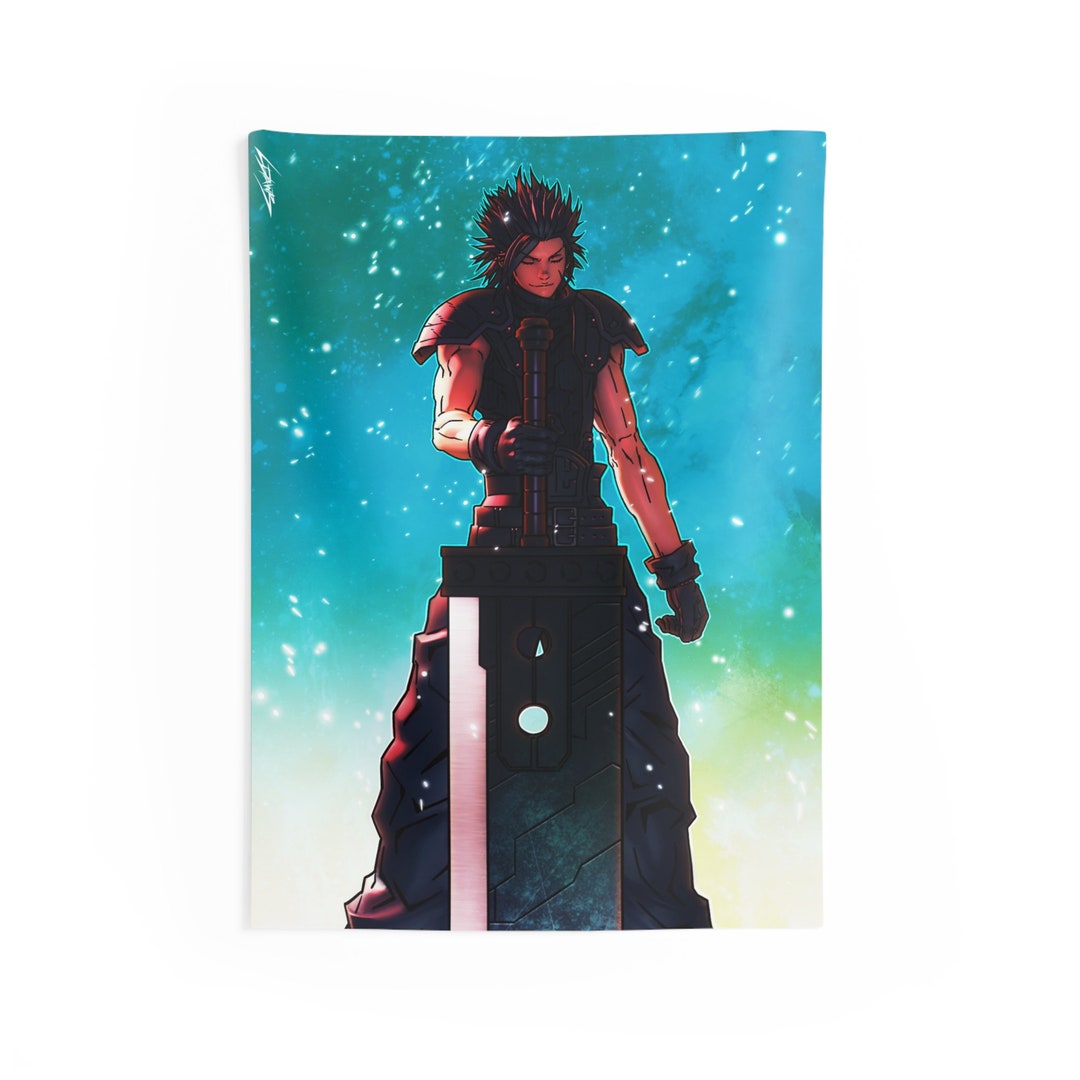 Zack Fair Rebirth FF7 Zack Wall Tapestry Final Fantasy 7 Wall Hanging