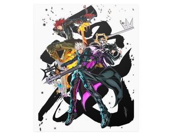 Roxas, Axel & Xion | Kingdom Hearts Limited Edition Art Print | Kingdom Hearts Poster | Gaming Room Wall Art | Gift for Gamer | KH2 KH3 KH4
