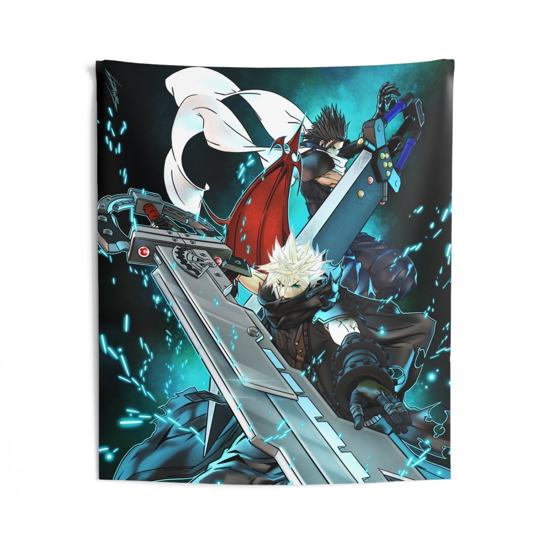 Cloud & Zack Rebirth FF7 Wall Tapestry Final Fantasy 7 Wall Hanging