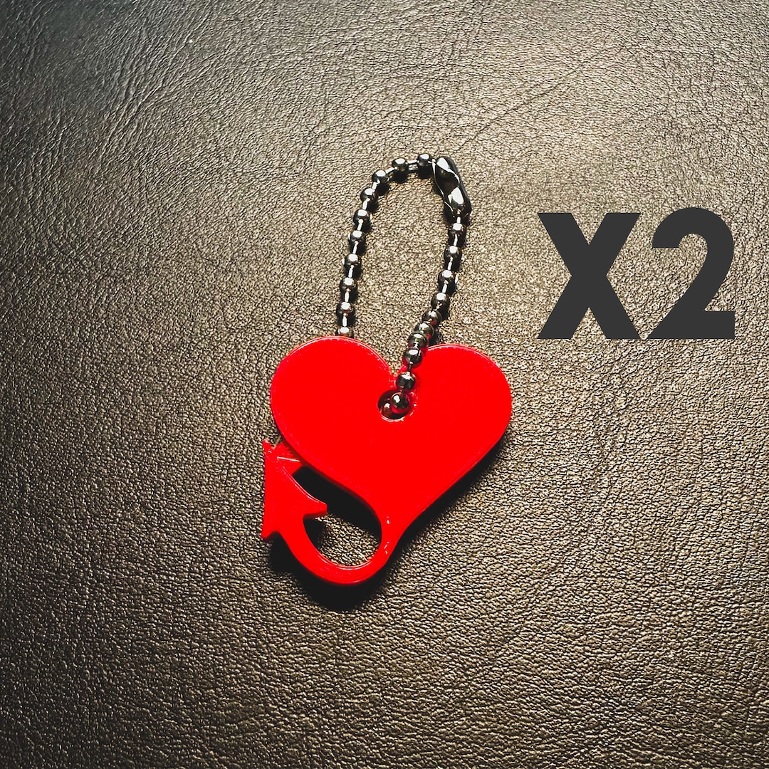 Heart Computer Keychain Heart Keychain - Etsy