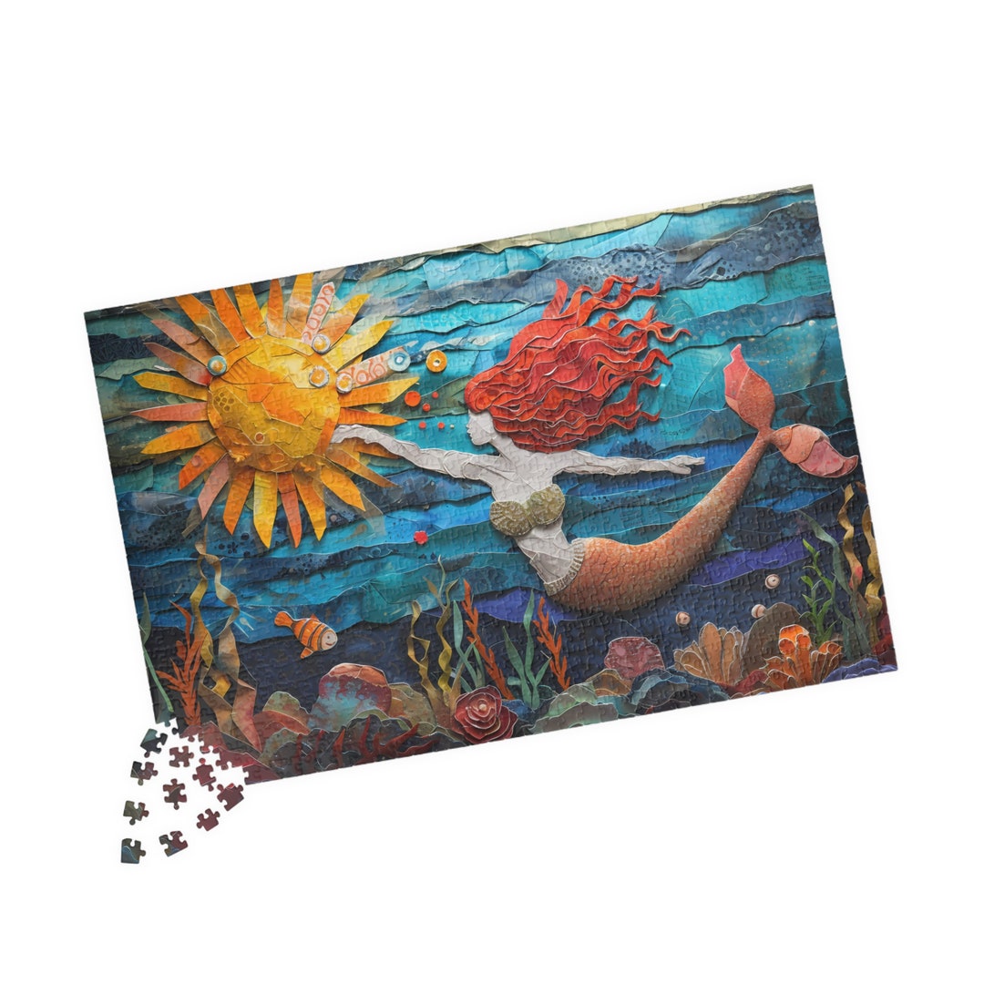 Puzzle, Mermaid Jigsaw Puzzle, Under the Sea Puzzle, Siren Mermaid ...