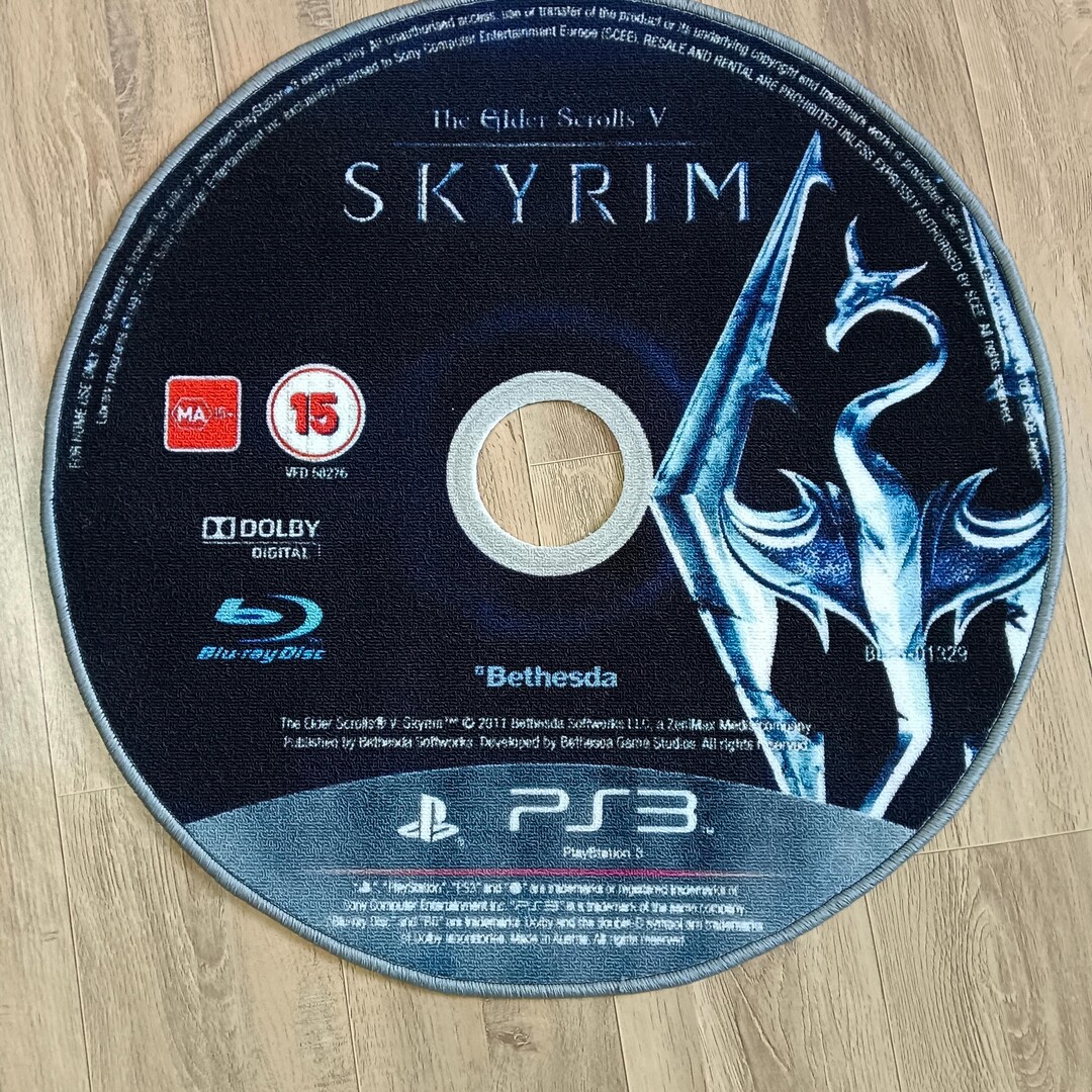 Skyrim Disc Rug: Terylene Fiber, Gaming Decor - Etsy