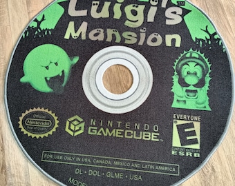 Luigi's Mansion rug, Luigi's Mansion gift, gamecube gift, play rug, cd rug, disc rug, soft rug, nintendo rug, carpet rug