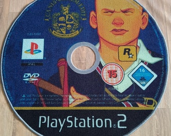 bully rug, bully galaxy gift, ps2 gift, play rug, cd rug, disc rug