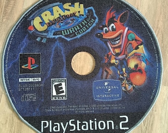 Crash Bandicoot Rug: PS2 Game Disc Style, Terylene Soft Rug