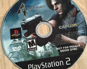 resident evil rug, res evil gift, playstation gift, play rug, cd rug, disc rug, soft rug, ps2 rug, res evil 4 carpet rug